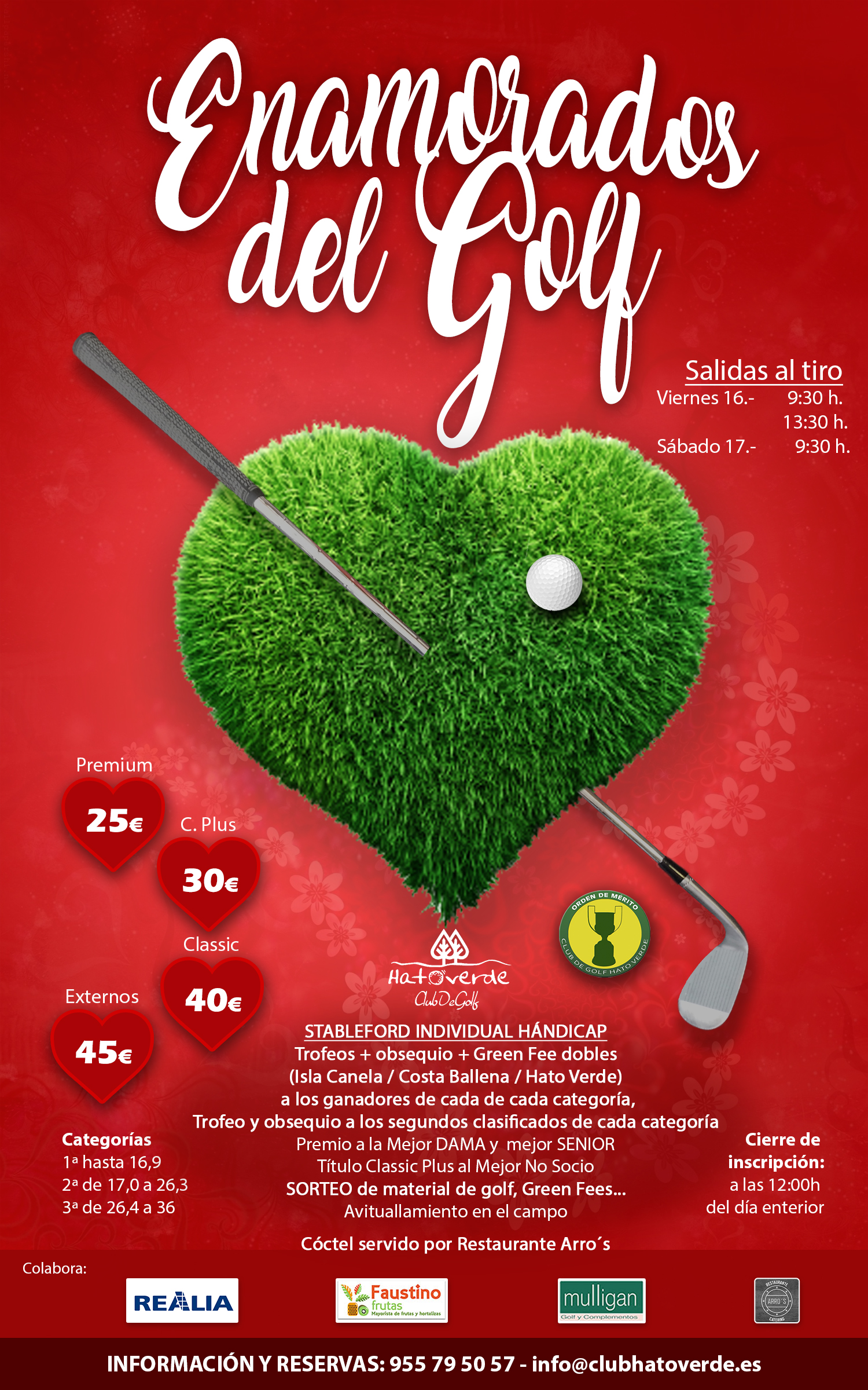 TORNEO ENAMORADOS DEL GOLF (viernes 16 y sábado 17 de Febrero)
