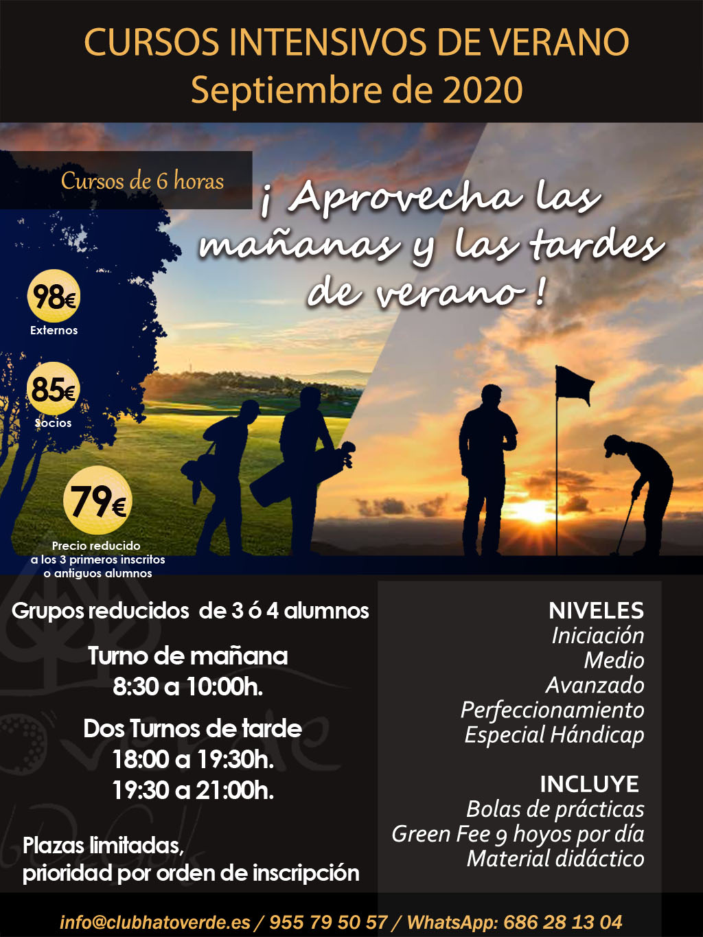 Cursos intensivos de verano Septiembre 2020